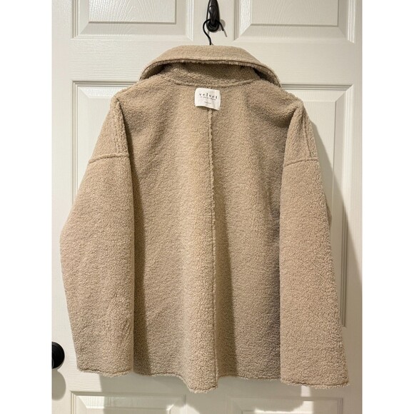 Velvet By Graham & Spencer Reversible Luxe Sherpa Pullover Quarter Zip Jacket M - Picture 6 of 14